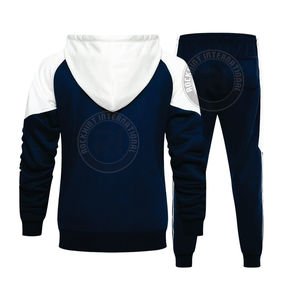 Survêtement en polyester et coton de qualité supérieure, matière respirante et lisse, idéal pour la salle de sport, l'entraînement, la course à pied, les activités de plein air et le confort quotidien - Product Image 2