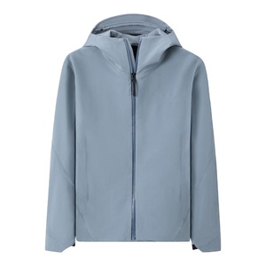 Unisex 2025 chaqueta informal otoño fino transpirable suave Shell con capucha impermeable a prueba de viento forro de nailon decorado patrón único - Product Image 3