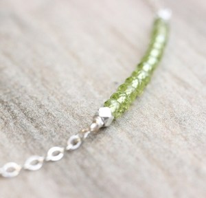 Sterling Silver Peridot Bracelet August Birthstone Minimalist Women Jewelry Gemstone Handmade Wholesale Supplier - Product Image 3