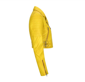 Chaqueta de Motociclista de Cuero Genuino para Hombre, Diseño OEM/ODM, Cierre Cruzado, Corte Ajustado, Cuello Alto Clásico, Logotipo Frontal, Venta al Por Mayor - Product Image 2
