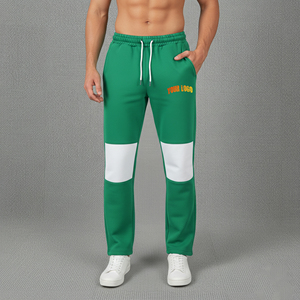 Pantalones Deportivos Negros de Algodón para Hombre, Cintura Elástica, Corte Holgado, Casuales, con Logotipo Estampado en la Pierna Derecha, Proveedor OEM al por Mayor - Product Image 1