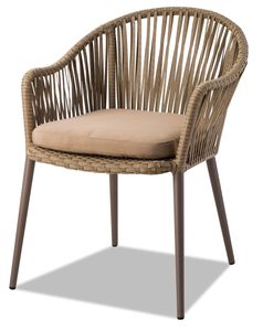 Chaise de salle à manger d'extérieur Bakana – Corde de couleur personnalisée, mobilier d'extérieur moderne et durable pour hôtel, école, entrée, salle de sport, jardin, plage - Product Image 1
