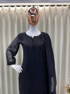 Tissus Exquis pour Dupatta de Mariage et Tenues de Travail, en Georgette Micro Haute Qualité, Broderie Moderne de Designer, Séchage Rapide, Toutes Saisons - Product Image 4