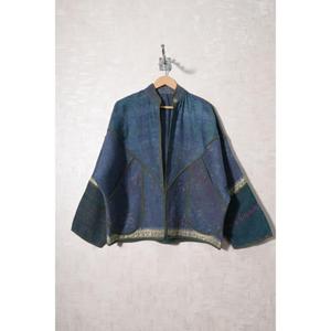 Chaqueta Boho de Algodón Tejido Transpirable, Acolchada, Estilo Kantha Vintage, Hecha a Mano, para Mujer, Ropa Étnica India de Invierno, Prenda Exterior con Parches - Product Image 1
