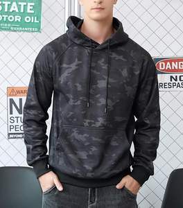 เสื้อฮู้ดซิปพิมพ์ลายพรางแบบสตรีทแวร์หนานุ่มพิเศษสำหรับผู้ชาย พร้อมโลโก้สั่งทำได้ - Product Image 6