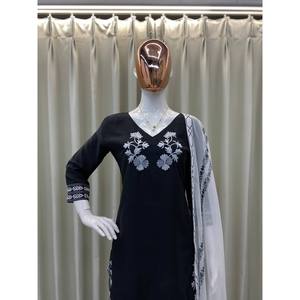 Beautiful Cotton Salwar Kameez for Parties Top and Bottom with Dupatta Elegant Party Wear - Product Image 1