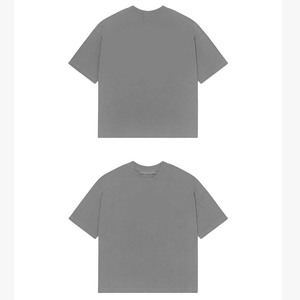 เสื้อยืดผู้ชายผ้าฝ้าย 100% ทรงหลวม พิมพ์ลาย เสื้อยืดโอเวอร์ไซส์สีเทา ผ้าคอตตอนเจอร์ซีย์ 240 GSM เสื้อยืดเรียบ พิมพ์โลโก้ตามสั่ง - Product Image 1