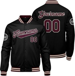 Mens Varsity <b>Baseball</b> <b>Jacket</b> Casual Slim Fit Button Down Letterman <b>Jacket</b> Lightweight Boys <b>Bomber</b> <b>Jacket</b> - Product Image 2