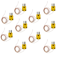 TECPEL Sonde à thermocouple TPK-01-40G de type K extrêmement mince, 10 pièces