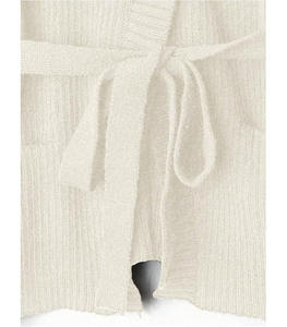 เสื้อฮู้ดผู้หญิงสำหรับฤดูหนาว ดีไซน์เก๋ไก๋ ผ้าถักลายริบ ปรับแต่งสีได้ พร้อมโลโก้ด้านหน้า ดีไซน์แบบพันรอบตัว ช่วยเสริมลุคทันสมัย - Product Image 3