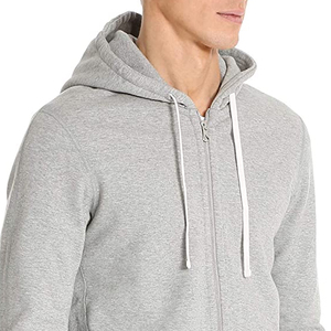 Sweat à capuche zippé en molleton 100 % coton pour homme, coupe classique, couleur unie, confortable et élégant, qualité supérieure, personnalisable OEM - Product Image 4