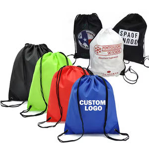 Sac à dos promotionnel en nylon et polyester avec cordon de serrage, sac à cordon personnalisé avec logo, sac de sport personnalisé, sac de voyage à cordon - Product Image 5