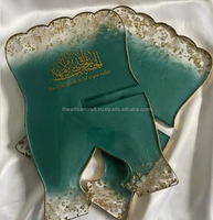 Support de lecture du Coran en résine verte royale, artisanat Rehal, support religieux pour livre d'amour, taille et couleur personnalisables, objet de collection d'art européen