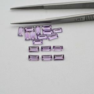 3,5x7mm Natural Brasil amatista facetado Baguette corte al por mayor piedras preciosas sueltas a granel precio asequible piedra de proveedor indio - Product Image 1