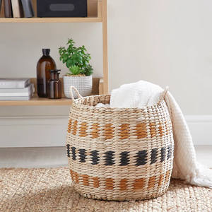 Nouvelle Arrivée Paniers Tressés en Jonc de Mer Naturel et Jacinthe d'Eau, Organisateur de Vêtements Multifonctionnel, Gain de Place, Rangement et Jardinières - Product Image 2