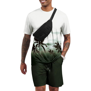 ชุดเสื้อยืดแขนสั้นพิมพ์ลาย 3 มิติ สไตล์ลำลองสำหรับผู้ชาย และกางเกงขาสั้นผ้าถัก ระบายอากาศ แห้งเร็ว ผลิตจากโพลีเอสเตอร์ 100% - Product Image 6
