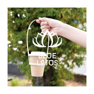 2026 HOT SELLING Disposable Bamboo <b>Cup</b> Holder Eco Friendly 400ml Drink <b>Cup</b> Organizer for Coffee Shop Counter Office Beverage - Product Image 4