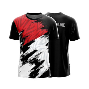 Camiseta de Fútbol Sublimada Personalizada para Hombre, Manga Corta, Cuello Redondo, Poliéster que Absorbe la Humedad, Ropa Deportiva para Todas las Temporadas, Corte Regular - Product Image 1