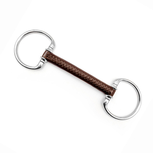 Bridon en cuir de haute qualité avec anneau fixe en acier inoxydable et embout en cuivre pour produits équestres haut de gamme - Product Image 1