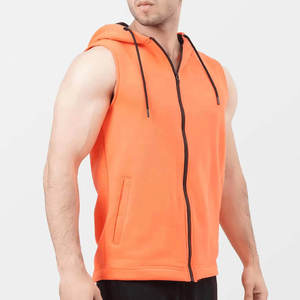 Custom Logo Plus Size Men's <b>Workout</b> Hooded Tank Tops Bodybuilding Muscle Sleeveless Men Quick Dry Gym <b>Hoodie</b> - Product Image 1