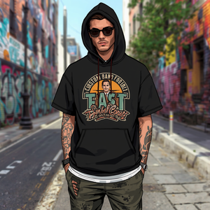 Heavyweight 480g 100% Cotton Men's <b>Short</b> <b>Sleeve</b> <b>Hoodie</b> T-Shirt Casual Streetwear Breathable Eco-Friendly Anti-Wrinkle Quick Dry - Product Image 3