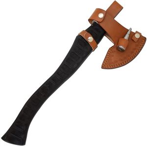 Hache Viking en acier à haute teneur en carbone de qualité industrielle Nordic Forge, manche en bois de frêne personnalisé OEM, hache à barbe, étui en cuir - Product Image 1