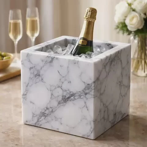 Seau à glace en marbre pour la maison, fournisseur en gros de seaux à glace pour boissons, artisanat de qualité supérieure, prix abordable - Product Image 1
