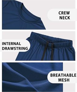 Conjunto de Camisa y Pantalones Cortos de Verano para Hombre, Traje Casual de Dos Piezas, Ligero y Transpirable, Venta al Por Mayor - Product Image 4