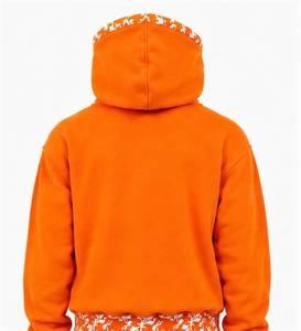 Ensemble de survêtement unisexe à capuche orange, coupe régulière, réversible, pour l'hiver, en polyester/coton, 2 en 1 - Product Image 5