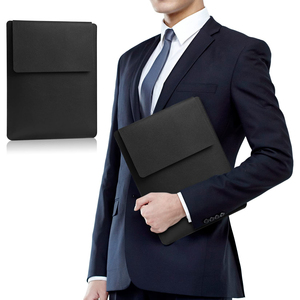PU <b>Laptop</b> Sleeve With Adjustable Stand 25 35 45 Degree Angles Protective <b>Case</b> For <b>Laptops</b> Simple Style Black - Product Image 4