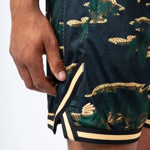 Pantalones Cortos de Baloncesto de Malla Tejida para Hombre, Transpirables, de Secado Rápido, con Cierre de Cordón, Cintura Elástica, Ropa Deportiva para Entrenamiento - Product Image 6