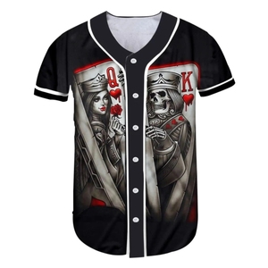 Uniforme de baseball en gros - Maillot uni à boutons - Vêtements de sport en maille personnalisables pour équipes de baseball - Product Image 1