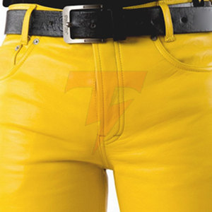 Pantalones de Cuero Vacuno Auténtico para Hombre, Diseño Personalizado, Estampado, Corte Recto, Ligeros, Cintura Alta, Hechos en Pakistán - Product Image 6