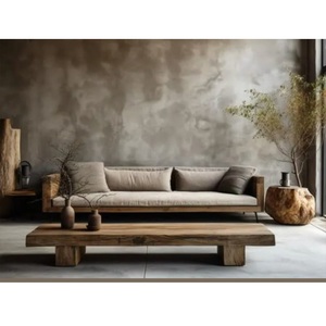 Wabi Sabi Scandinavian Wooden <b>Coffee</b> <b>Table</b> <b>Rustic</b> Wood Modern Living Room Furniture for Hotel Apartment Villa - Product Image 1