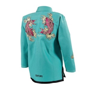 Traje de BJJ de tela de algodón premium con tejido perlado, logotipo personalizado, transpirable, ligero, duradero, uniforme de entrenamiento para hombres y mujeres. - Product Image 5