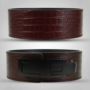 Cinturón de Gimnasio de Cuero de Cocodrilo para Levantamiento de Pesas y Powerlifting, 10-13 mm de Grosor, Protección Avanzada, Soporte Lumbar, Culturismo - Product Image 1