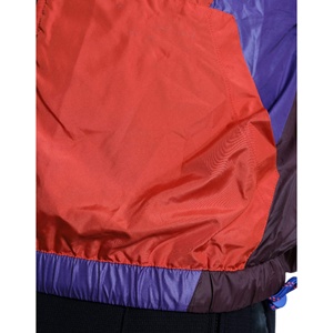 Veste coupe-vent en tissu multicolores, panneaux de couleurs mélangées, logo personnalisé, imperméable, pour course à pied, camping et activités de plein air - Product Image 6