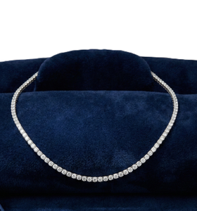 Diamant rond minimaliste certifié IGI, diamant cultivé en laboratoire, or blanc massif 18 carats, chaîne en or perlée délicate, bijoux fins - Product Image 4