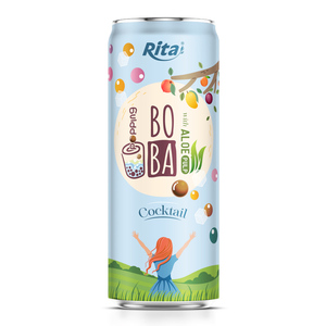 Meilleure saveur d'usine moderne boîte mince 320ml fraise Popping Boba thé Aloe nouvel emballage boissons chaudes tendance pour les grossistes - Product Image 2