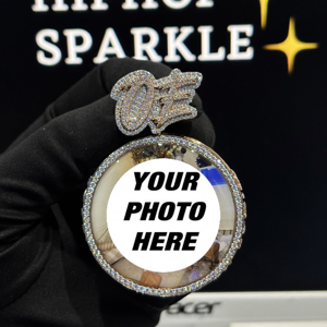 Pendentif Lettre Géométrique Hiphop Scintillant Plaqué Or Rose Moissanite Taille Brillant en Argent 925, Breloque Thème Unisexe pour Usage Quotidien - Product Image 4