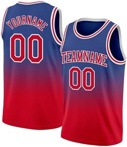 Maillot de basket sublimé personnalisé, noir et rouge, sans manches, coupe athlétique, uniforme de basket - Product Image 1
