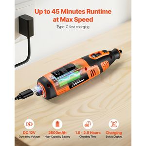 Portable DC12V 119-Piece Cordless Rotary <b>Tool</b> Kit Mini <b>Power</b> 28-Level Speed 5000-32000 RPM Multi-Purpose DIY Engraver - Product Image 3