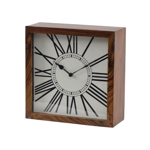 Horloge murale décorative en laiton, style Art déco vintage, motif paysager, style antique, horloge à quartz pour salon, bureau à domicile, décoration murale - Product Image 1