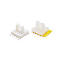 Clips adhésifs pour câbles Essentra, passe-câbles adhésifs, organisateur de câblage, MWSB Micro Wire Saddle sur base adhésive