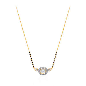 GLEAMORA ENTERPRISE Pendentif tendance pour femme en or jaune 14 carats avec diamant de laboratoire taille brillant fantaisie couleur I 5,5g pour usage quotidien - Product Image 1