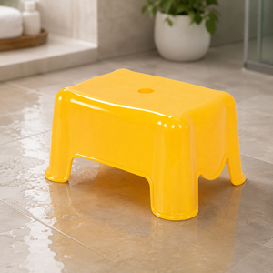 Heavy Duty Eco-Friendly Plastic Foot <b>Stool</b> Stackable Modern Ottoman Durable Portable Seat <b>Storage</b> Bedroom Warehouse Home Living - Product Image 3