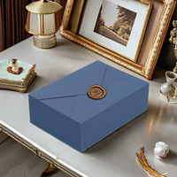 Emballage de soins de la peau biodégradable et écologique personnalisé, boîte à bijoux élégante et vintage avec sceau de cire, enveloppe cadeau, lettre
