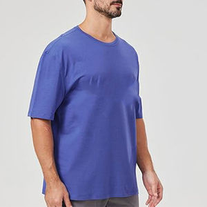 T-shirts 100% coton pour hommes, coupe ample, imprimés, haute qualité, décontractés, surdimensionnés, t-shirts unis, design personnalisé - Product Image 5
