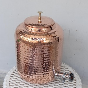 Dispensador de Agua de Cobre Puro 100% con Tapa Incluida, Recipiente para Almacenamiento de Agua Saludable y Orgánica, Ideal para Yoga y Meditaciones - Product Image 4