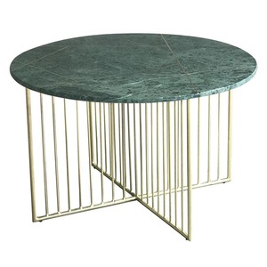 Premium Contemporary <b>Coffee</b> <b>Table</b> Featuring Natural Marble Top and Elegant Handcrafted Metal Stand - Product Image 4